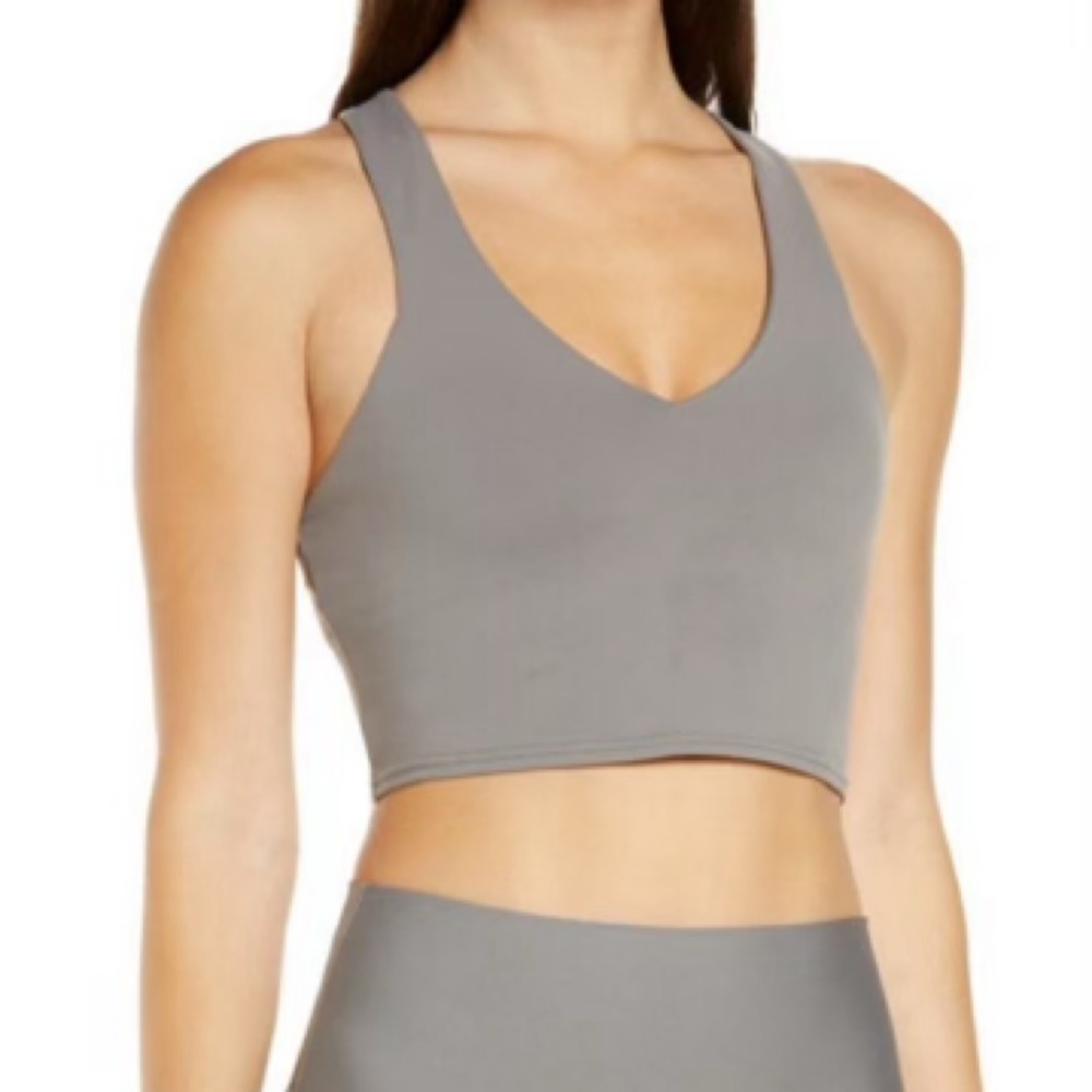 Alo Real sports bra in shadow grey